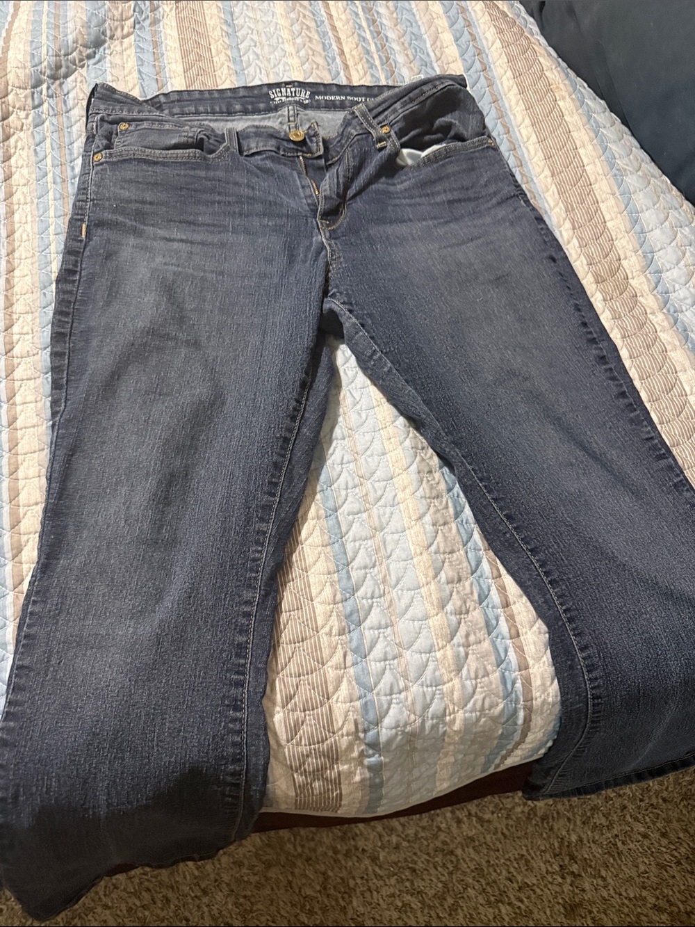 Signature by Levi Strauss Dark Blue Bootcut Jeans